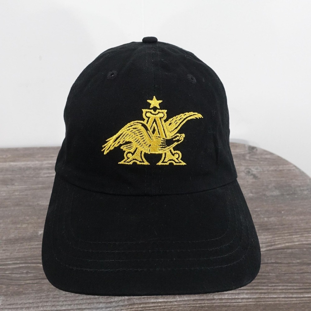 Anheuser Busch St. Louis Brewery Hat Cap Strap Back One Size Black Twill Beer